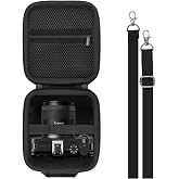 Baval Hard Case for Canon EOS R50 V Mirrorless Camera with RF-S14-45mm Len | Protective Storage Box, Portable Carrying Box, Smooth Zipper, Travel-ready, Shoulder Strap Covenient to Carry