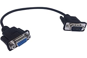 Cerrxian 1ft VGA SVGA 15 Pin HD15 Male to Female Adapter Video Monitor Extension Cable for PC Laptop TV Porjector(mf)