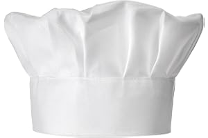 MOKETT Chef Hat for Adult, Adjustable Reusable Cotton Kitchen Cooking Hat