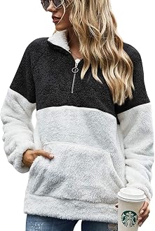 Pullover Fuzzy Fleece Oversized Hoodies 
