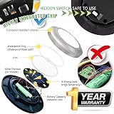 Torchtree 2023 Solar Ground Lights 4 Pack Bright White Disk Pathway Decking Lawn view 3