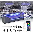Amazon.com: LONGRUN Waterfall Spillway APP Control Multi-Color LED ...