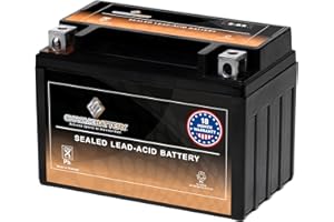 CB CHROMEBATTERY Chrome Battery YTX9-BS Maintenance Free Replacement Battery for ATV, Motorcycle, and Scooter: 12 Volts, 9 Amps, 8Ah, Nut and Bolt (T3) Terminal