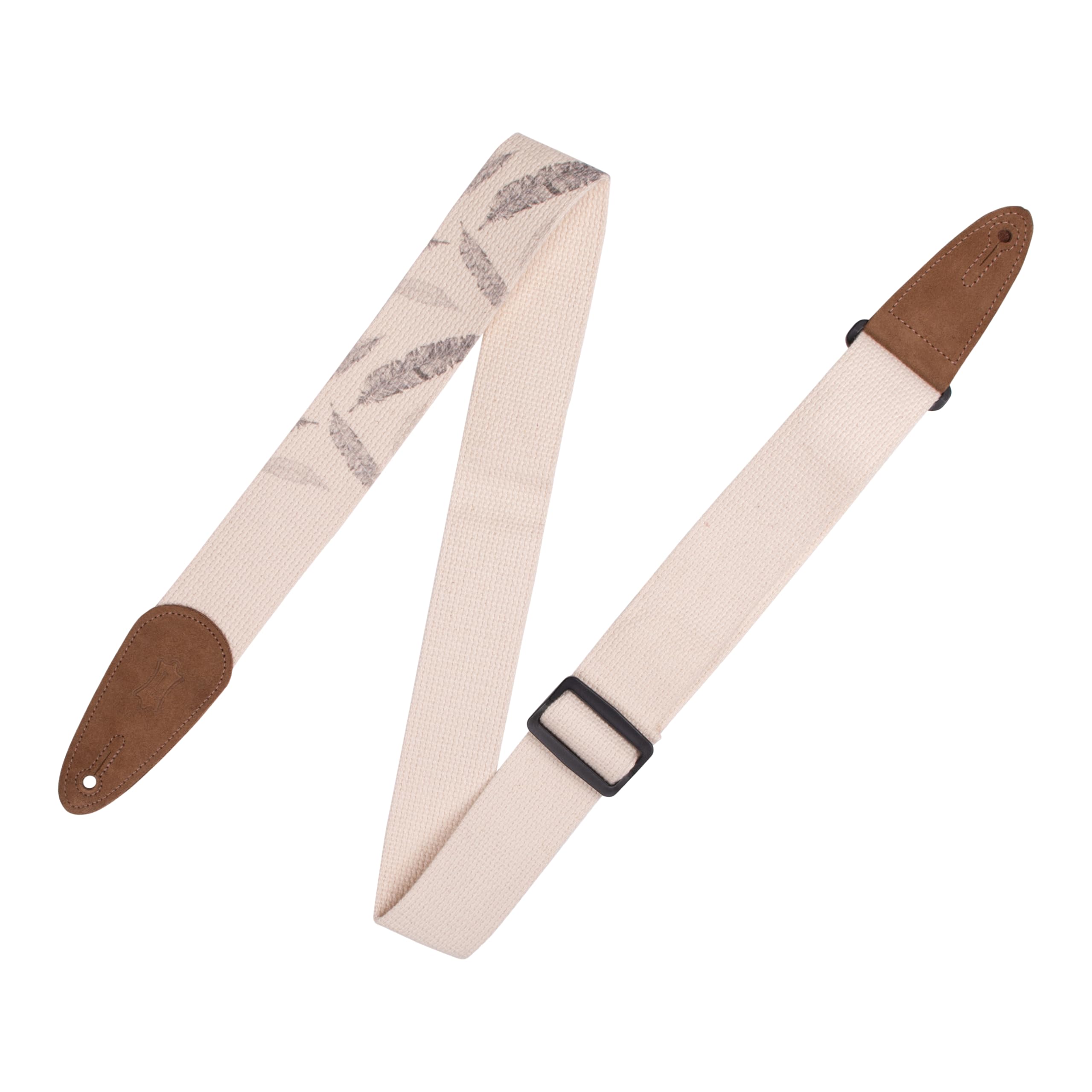 Levy's Leathers MC8U-007 2" cotton guitar strap with decorative print and suede ends. Tri-glide adjustable to 65"