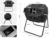 Dripex 160L Dual Chamber Tumbling Compost Bin Black BPA Free view 5
