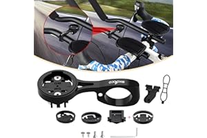 BIKOOCO Bike Computer Mount for Aero Bars - Compatible with 22.2mm/22.4mm Road Handlebars, Secure Bike Mount for Bike GPS Computer, for Garmin,for Combo & for GoPro Action Camera, Black