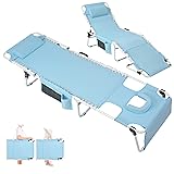 Oversized Heavy Duty Tanning Chair with Face Hole