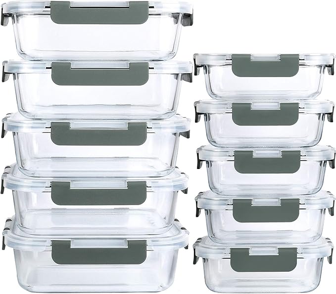 MCIRCO Récipients en Verre avec Clips de Fermeture pour Conservation ...