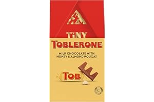 COXZD Toblerone Tiny Milk Chocolate Bars with Honey and Almond Nougat, 8.46 oz (30 Pieces)