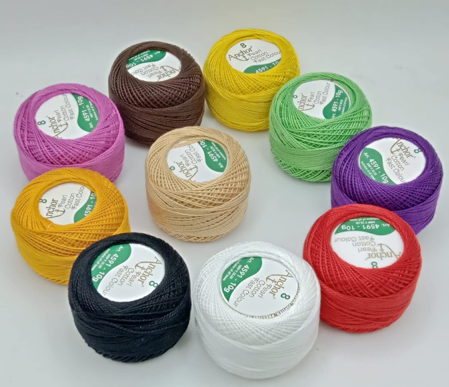 10 Pieces Assorted Color Cotton Balls Crochet Cotton Embroidery Thread