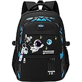 Boys Backpack Astronaut Sports Kids Backpack Space Schoolbag for Girls&Boys Elementary Student Bookbag