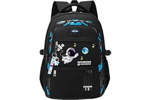 Astronaut Kids Backpack for Boys Waterproof Lightweight Schoolbag Bookbag for Children