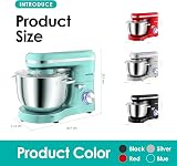 Aucma Stand Mixer 6.2L 1400W Kitchen Mixer with Bowl Hook Whip Beater Blue view 3