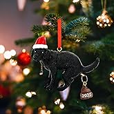 2025 Funny Christmas Ornaments Dog Christmas Ornaments Black Labrador for Christmas Tree 3D Statue Hanging Christmas Exchange Gag Gifts for Women Men Dog Lovers