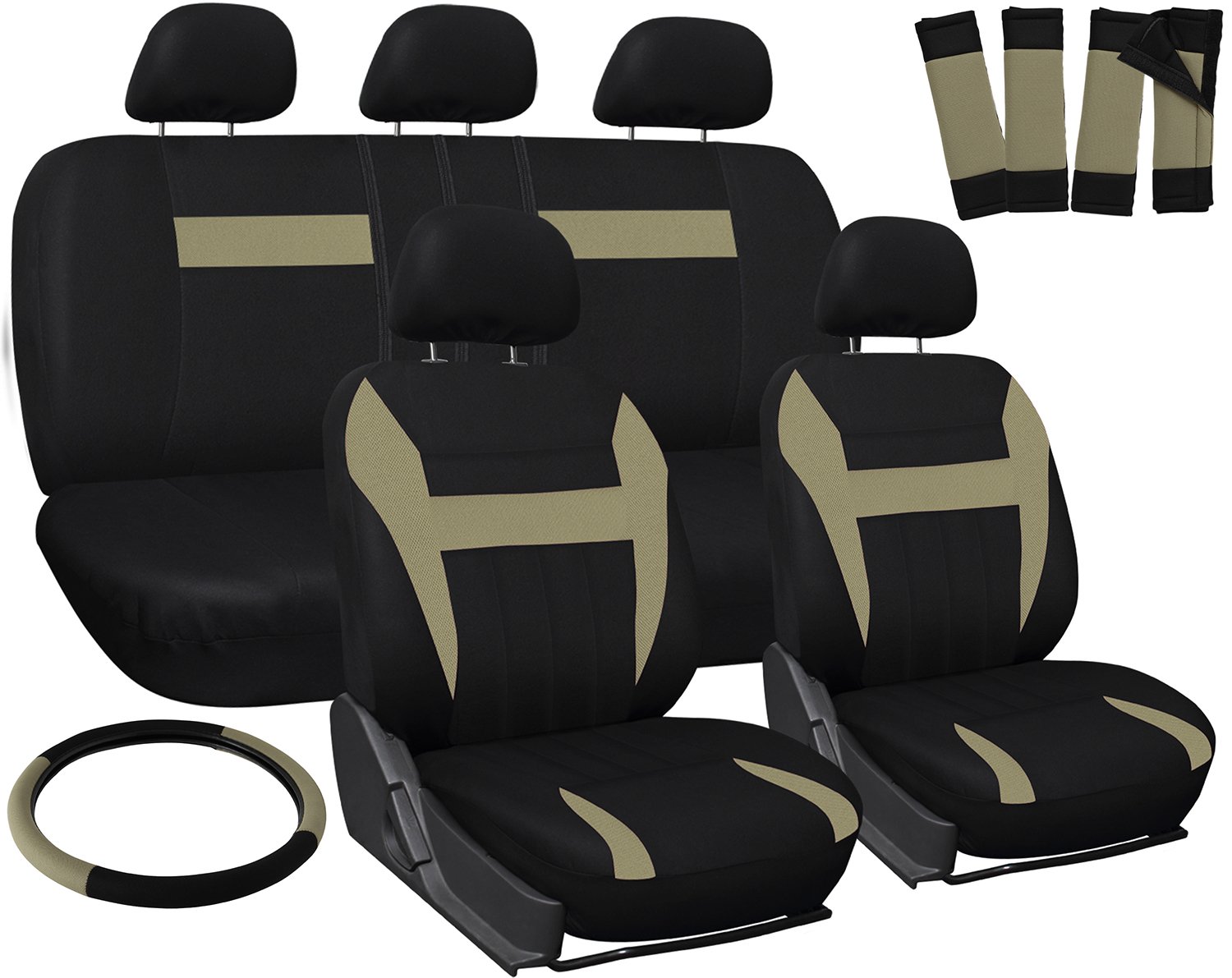 送料無料 Oxgord車シートカバー フルセット ブラウン Scfc S2a Bg2 B072hmstpt タン ブラック タン ブラック 注目ブランド Www Jacutinga Com Br