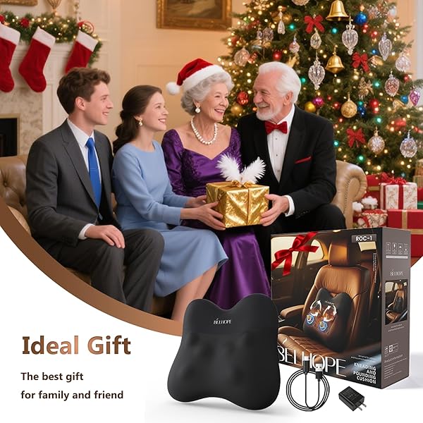 BACK MASSAGER WITH HEAT, CORDLESS BACK AND NECK MASSAGE FOR PAIN RELIEF DEEP TISSUE, 4D SHIATSU AND PERCUSSION MASSAGE PILLOW, LOWER BACK MASSAGER FOR OFFICE,GIFTS FOR CHRISTMAS WOMEN MEN, BLACK