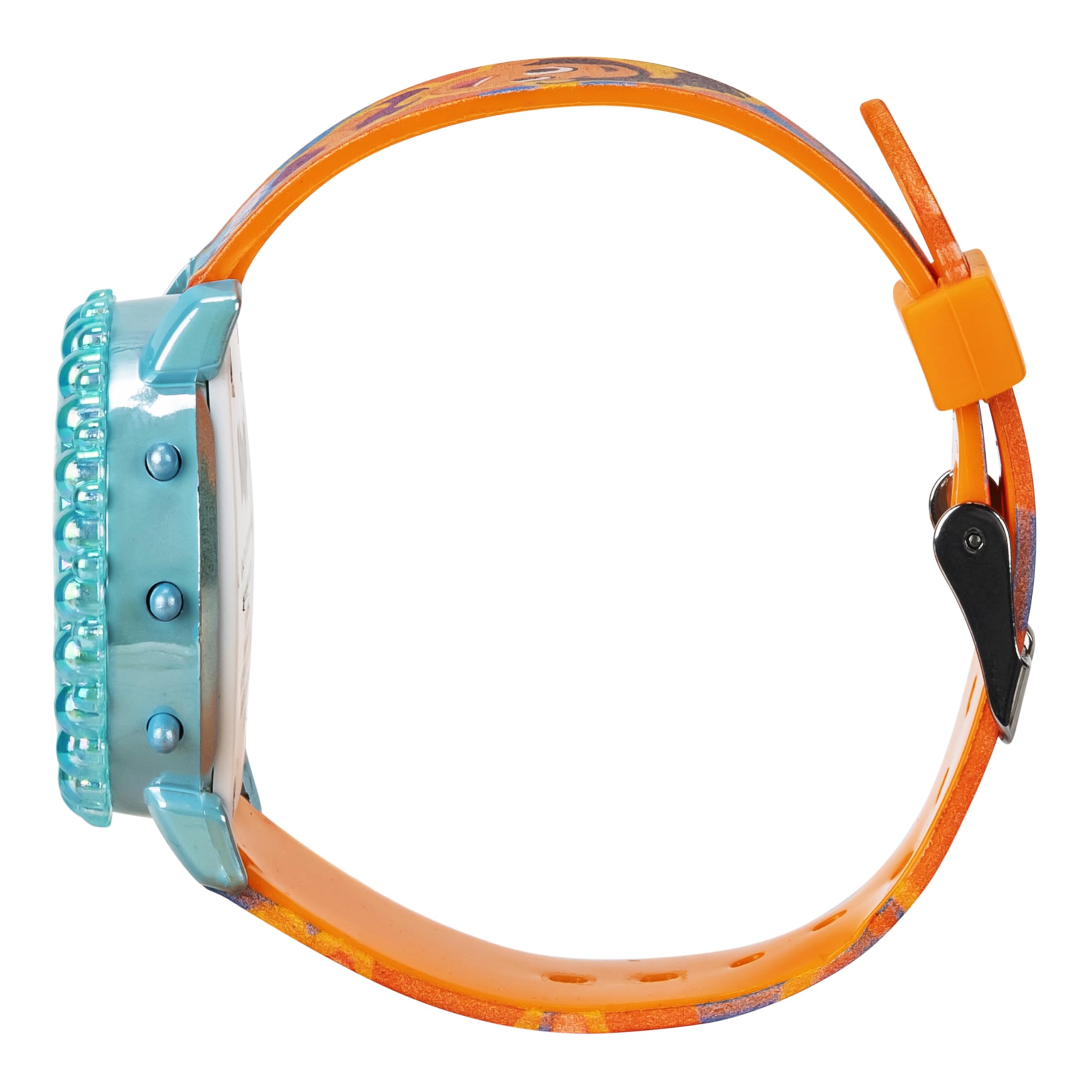 Accutime Blippi Educational LCD Watch for Kids - Flashing LED Lights, Colorful Learning Accessory, Comfortable Strap, with Bonus Gift Tin