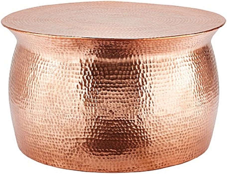 Paylesswithss ARTISAN HAMMERED METAL COFFEE TABLE (Copper)