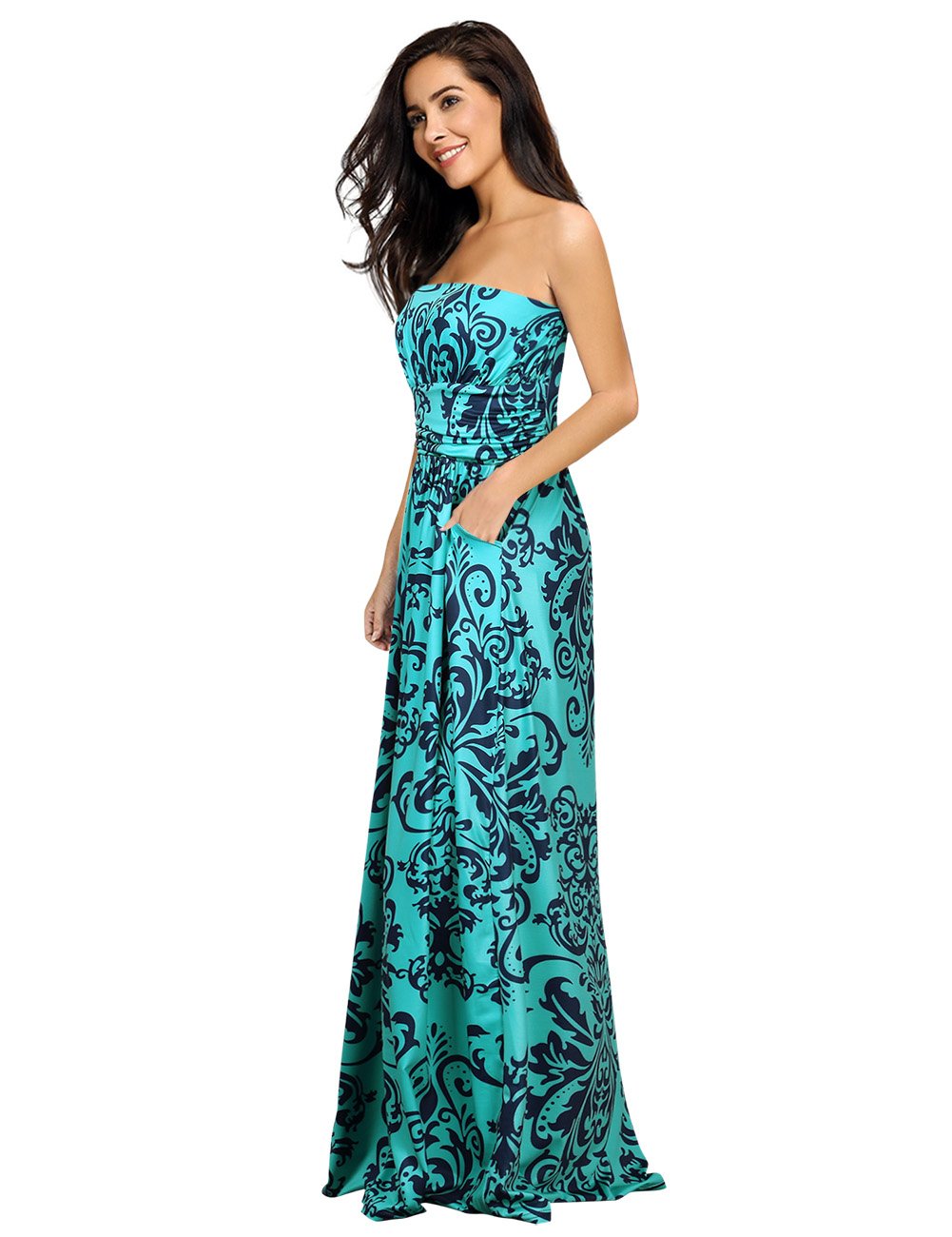 green flowy maxi dress