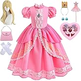 Princess Costume for Girls Dress up Halloween Costumes for Kids with Accessories
