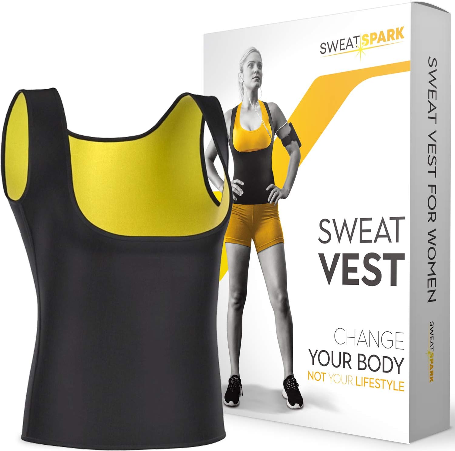Sweat Vest for Women - (XS-10XL) - Weightless Neoprene Sauna Shirt - Designed in The USA.