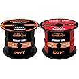 BEST CONNECTIONS 14-Gauge Automotive Primary Wire Bundle (100ft Each, Red & Black) | Ideal for Car Audio, Automotive, and Trailer | Durable Primary/Remote, Power/Ground Electrical Wiring
