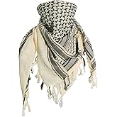 Ever Fairy Military Shemagh Tactical Desert Scarf Cotton Arab Keffiyeh Tactical Scarf Head Neck Face Wrap for Men Women