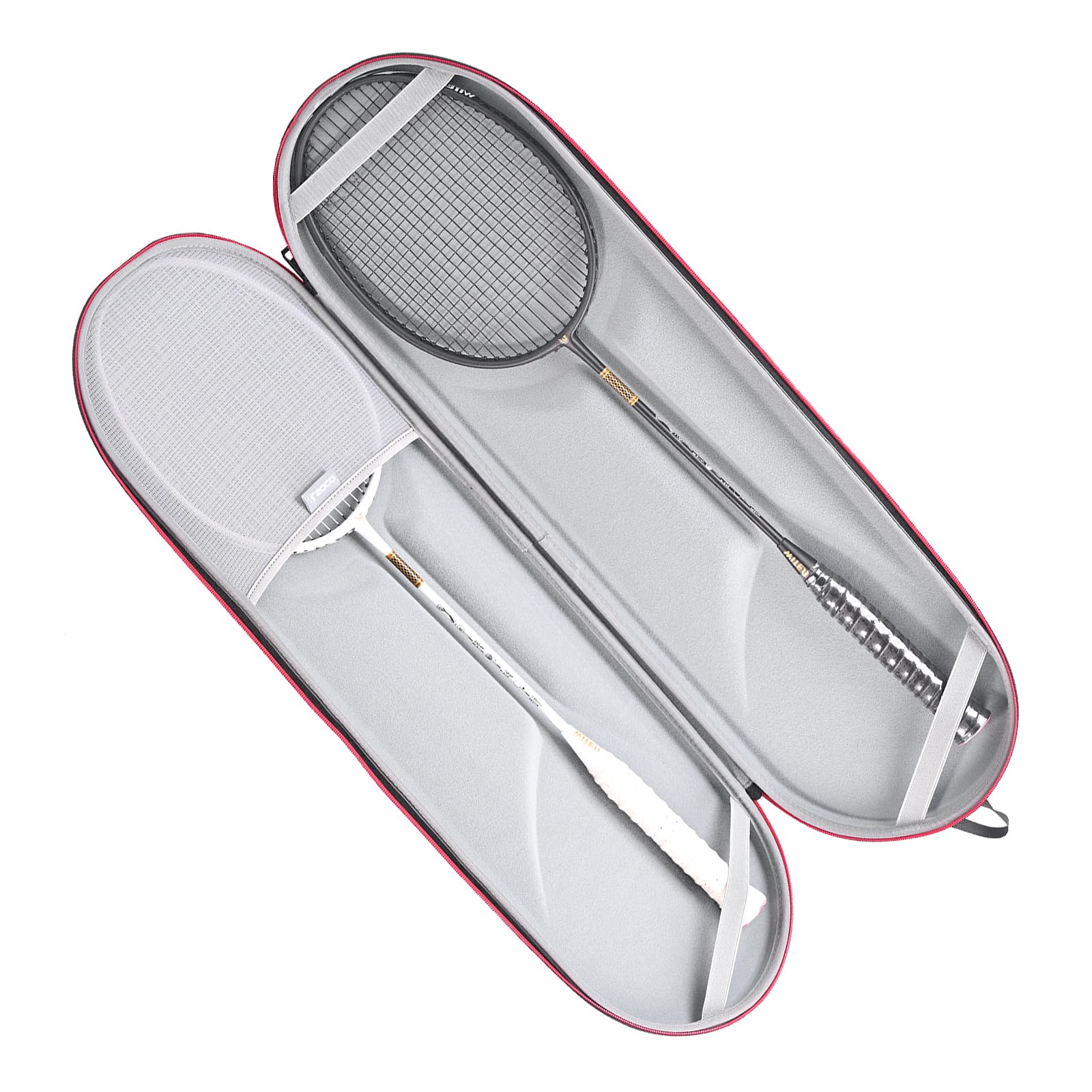RLSOCO Badmintonschläger Tasche für Yonex/Carlton/Wilson/Kawasaki/Talbot Torro/Victor Badmintonschläger - für 2 Schläger,Badminton | Reisetasche mit YKK Reißverschluss (Nur Tasche)