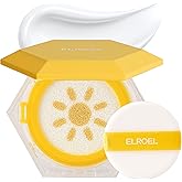 ELROEL Pang Pang Sun Cushion Plus - Korean Hypoallergenic & Lightweight Sunscreen with Puff Sponge - Broad Spectrum SPF50+ PA++++ (0.53 oz)