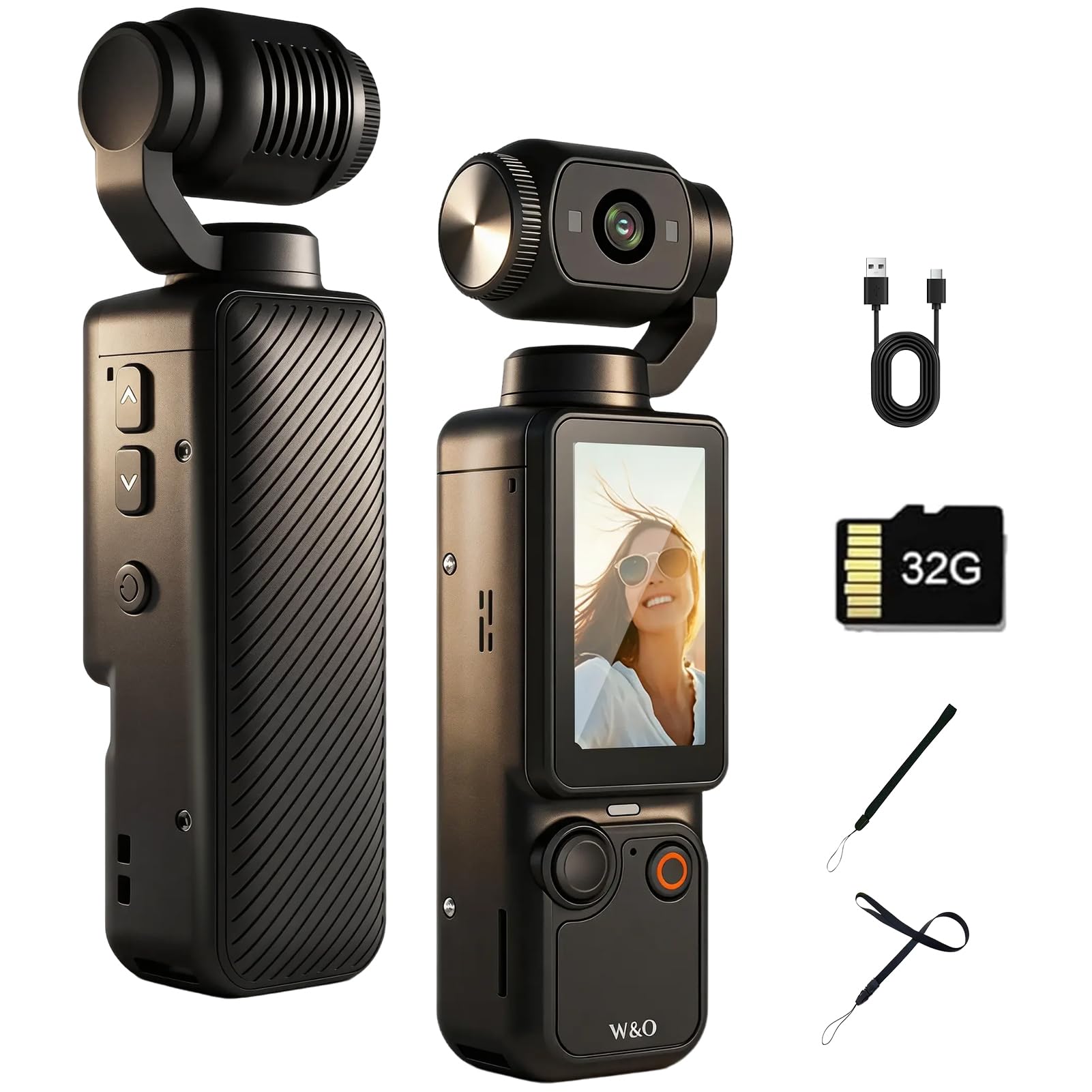 ZAIDER アクションカメラ ジンバルカメラ デジカメ ビデオカメラ 小型 Vlogカメラ 自...