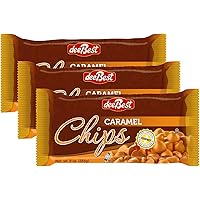 Dee Best Vegan Caramel Chips | Great for Baking and Melting | Non-dairy 9oz (Pack of 3) Kosher