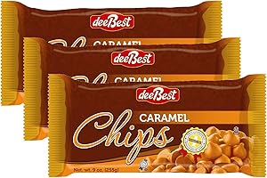 Dee Best Vegan Caramel Chips | Great for Baking and Melting | Non-dairy 9oz (Pack of 3) Kosher