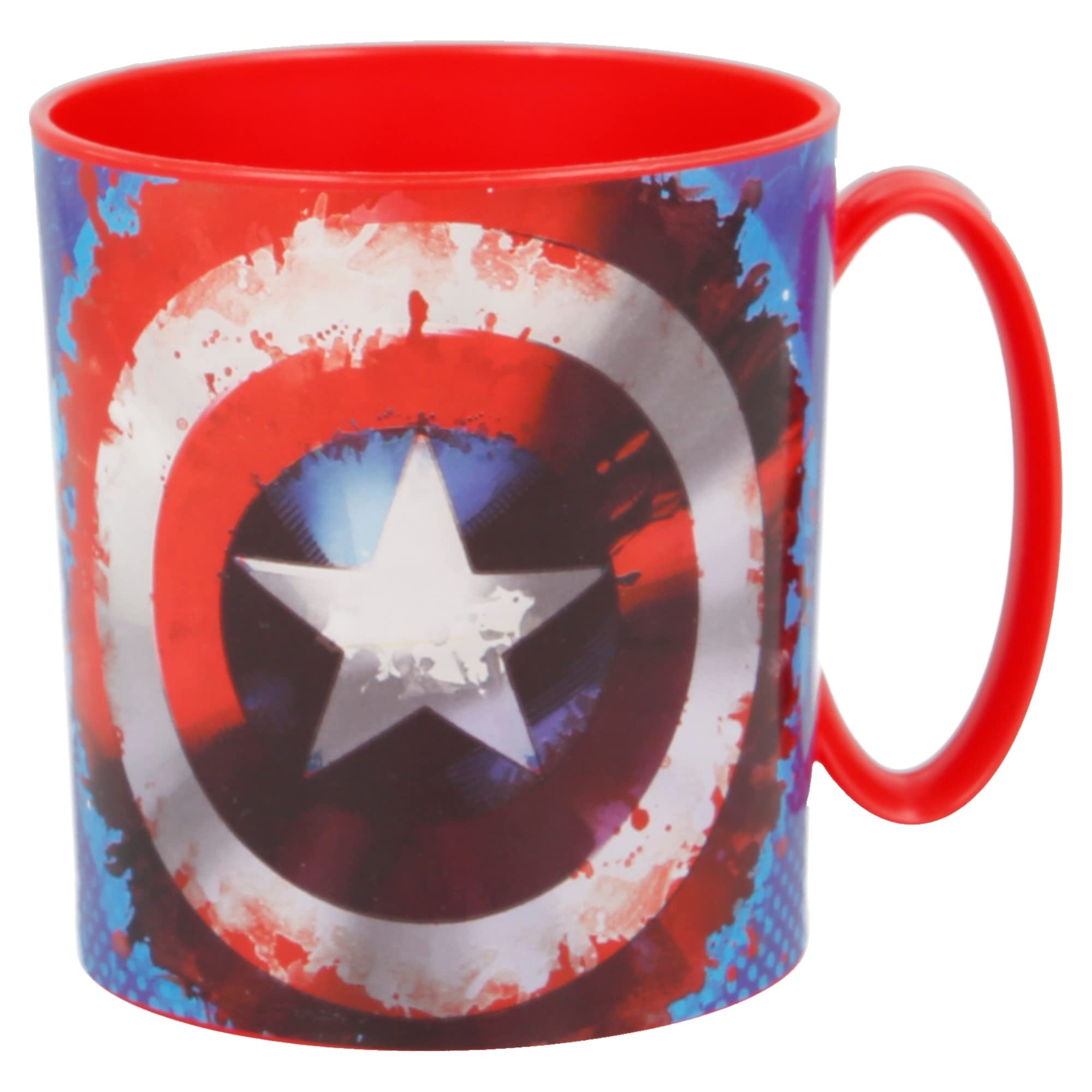 Stor Avengers 889173 Microwave Mug 350 ml Captain America 'Icon' (90187), No Application, Black