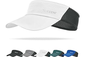Sukeen Sun Visor Hat for Men Large Head Lightweight Cooling Stretchy Visor Hat for Running, Tennis, Golf, Daily Wear