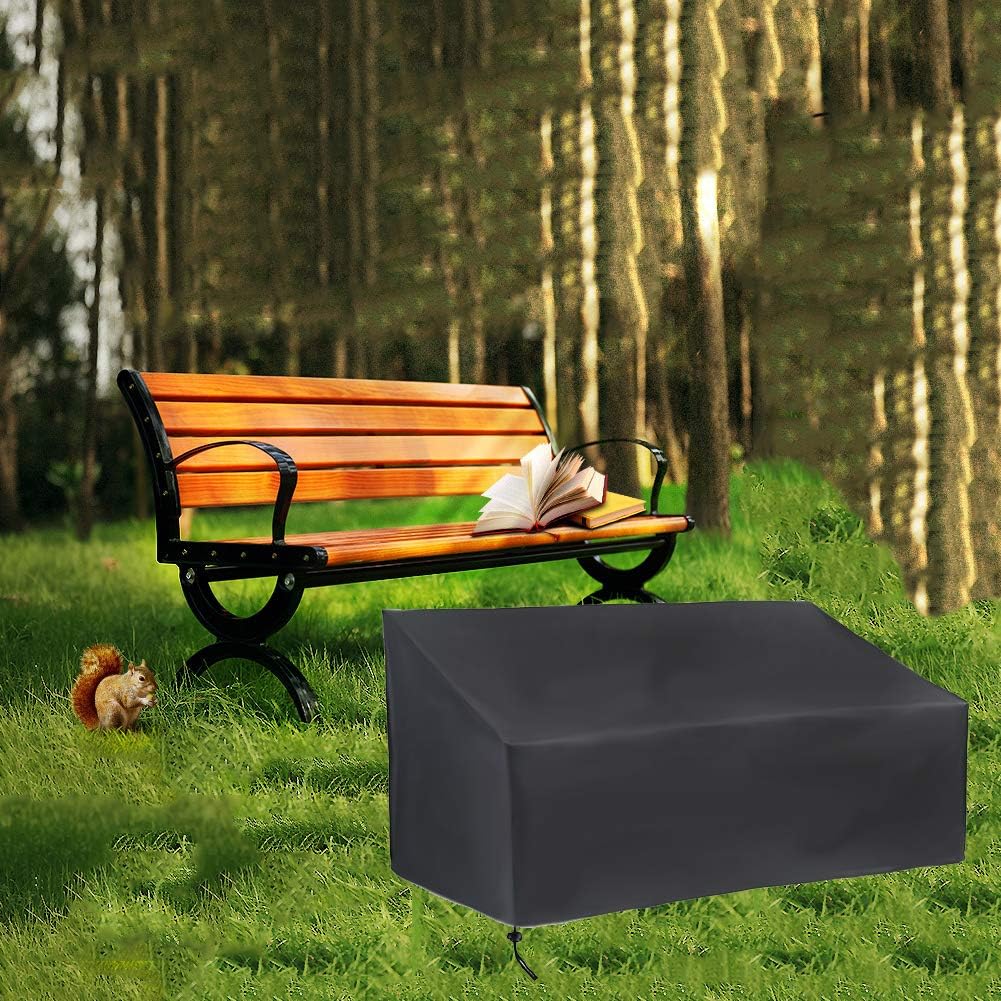 Aidetech Patio Seat Cover, Outdoor Loveseat Bench Cover, Durable and Waterproof Patio Furniture Sofa Cover (Thicker Oxford, 3-Seater: 64” x 26” x 35”): Garden & Outdoor