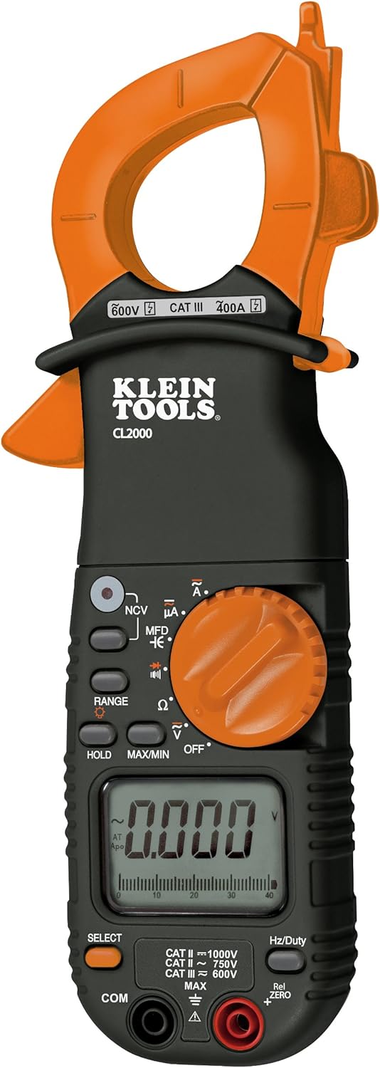 Klein Tools CL2000 AC/DC True RMS Clamp Meter Amazon.co.uk DIY & Tools