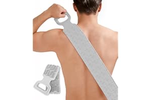 Mabnuby Silicone Back Scrubber for Shower, Exfoliating Back Scrubber with Handles, Shower Loofah & Shower Brush Alternative f