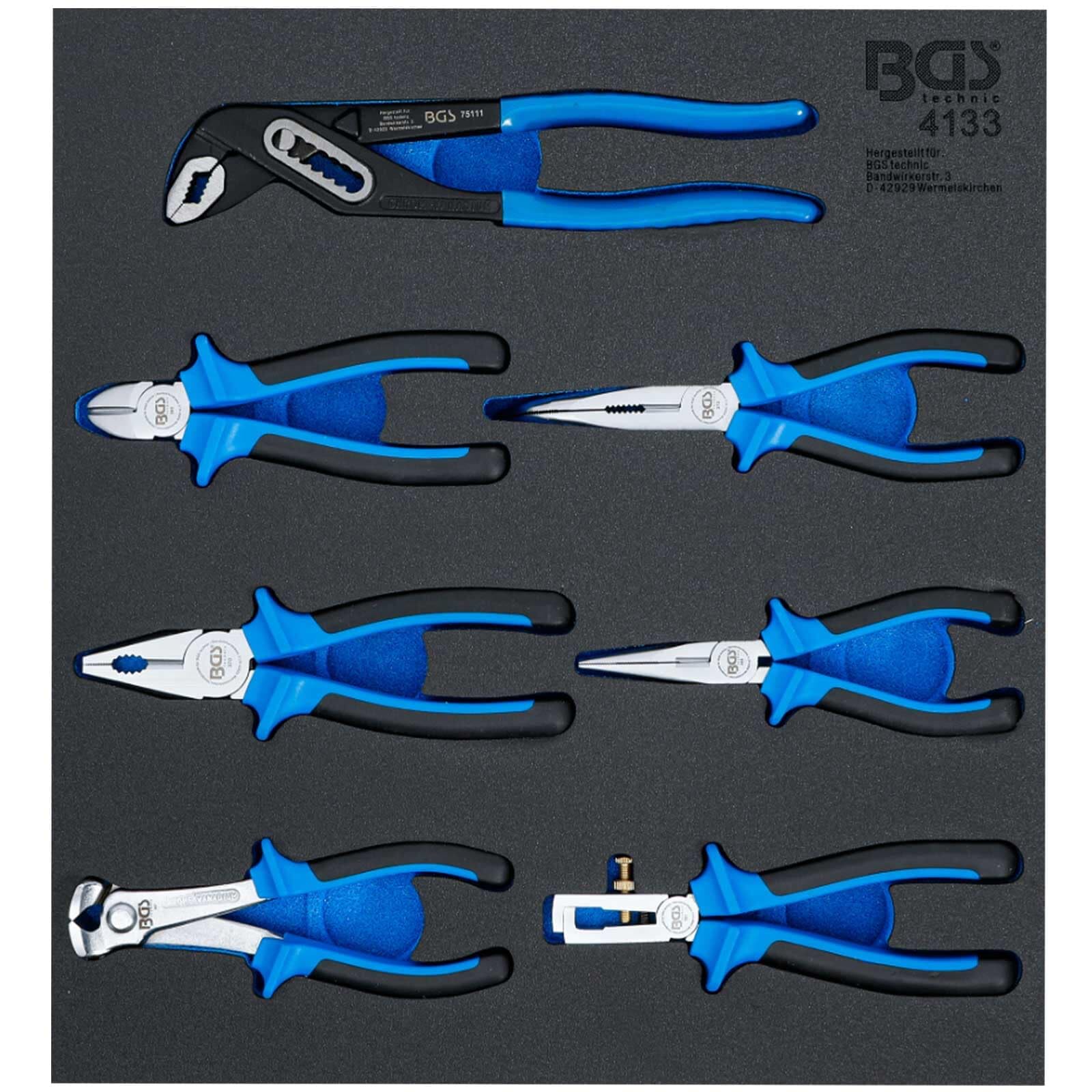 BGS 4133 | Tool Tray 2/3: Pliers Set | 7 pcs.