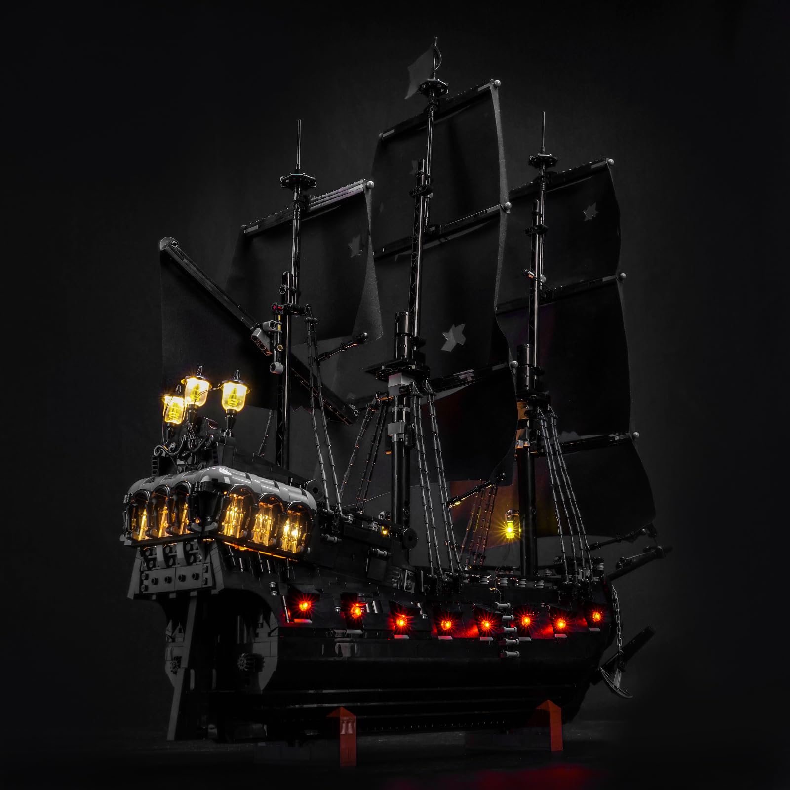 Remote Control Light Kit Compatible with Lego Captain Jack Sparrow's Pirate Ship 10365 (No Model), Decoration Lighting Set Compatible with Lego Captain Jack Sparrow's Pirate Ship Creative Toys