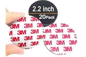 NIUBIKLUS 55MM Big Round Magnets with Adhesive Backing,Precut Strong Sticky Magnetic Dots Tapes for DIY Crafts Projects Whiteboard, Fridge, Organization(Diameter 2.2" x 0.08" Thick-20PCS)