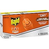 Raid Concentrated Deep Reach Pest Killer & Roach Foggers, For Roaches, Ants, Crickets, and Other Insects, Kills Roaches for 2 Months, 1.5oz, 4 Count