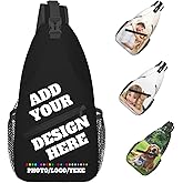 Custom Sling Bag - Personalized Crossbody Bags for Men & Women - Customize Image, Logo or Text - Sling Shoulder Backpack