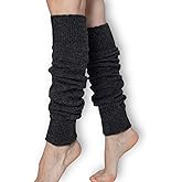 Nitesheys Lambswool Winter Leg Warmers For Women Natural Wool Footless Thick Over Knee Long Socks