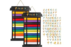 Klizdum Karate Belt Display Rack - Holds Up to 12 Belts, Taekwondo & BJJ Belt Display Holder for Martial Arts, No Assembly Required, Martial Arts Belt Display for Teenagers & Adults