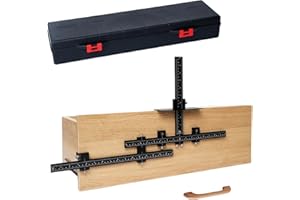 Vicrays Cabinet Hardware Jig Punch Locator with Extended Ruler, Adjustable Drill Guide for Handles and Sleeve Drawer Knobs Pu