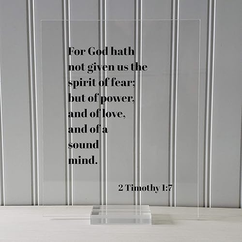 for god did not create a spirit of fear