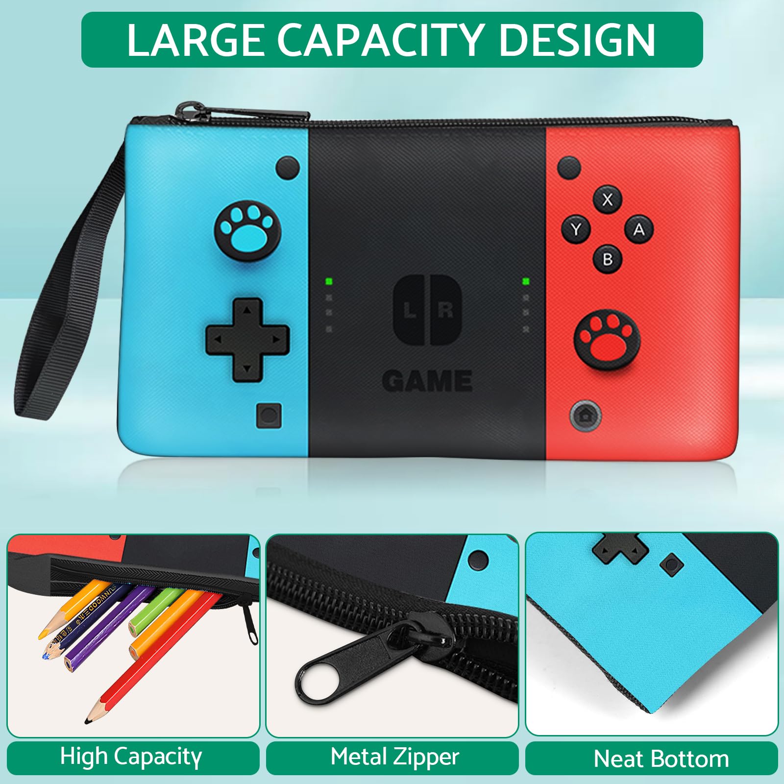 Kids Backpack For Boys，Gamer Boys Backpack For Children Teens Elementary Middle School, 17″ Students Bookbag