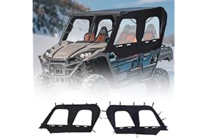 VEVOR Cab Enclosure Upper Doors, Compatible with Kawasaki Teryx4 2012-2022, Soft Upper Doors, Windproof & Waterproof Upgraded Zipper UTV Soft Side Window Kit, Work with Roof and Partial Windshields