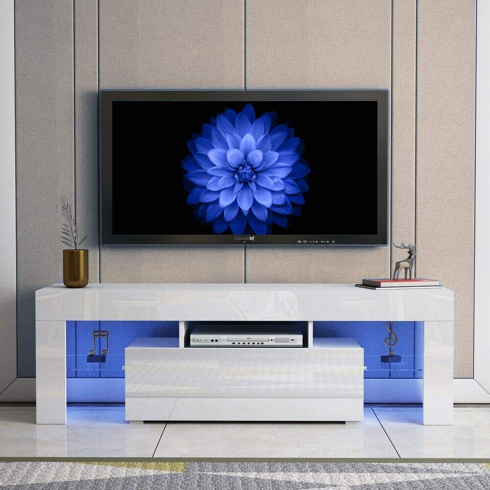 Paddie Led Tv Stand Unit Cabinet 130cm Modern Tv Desk | Desertcart  Seychelles, image size:1000x1000