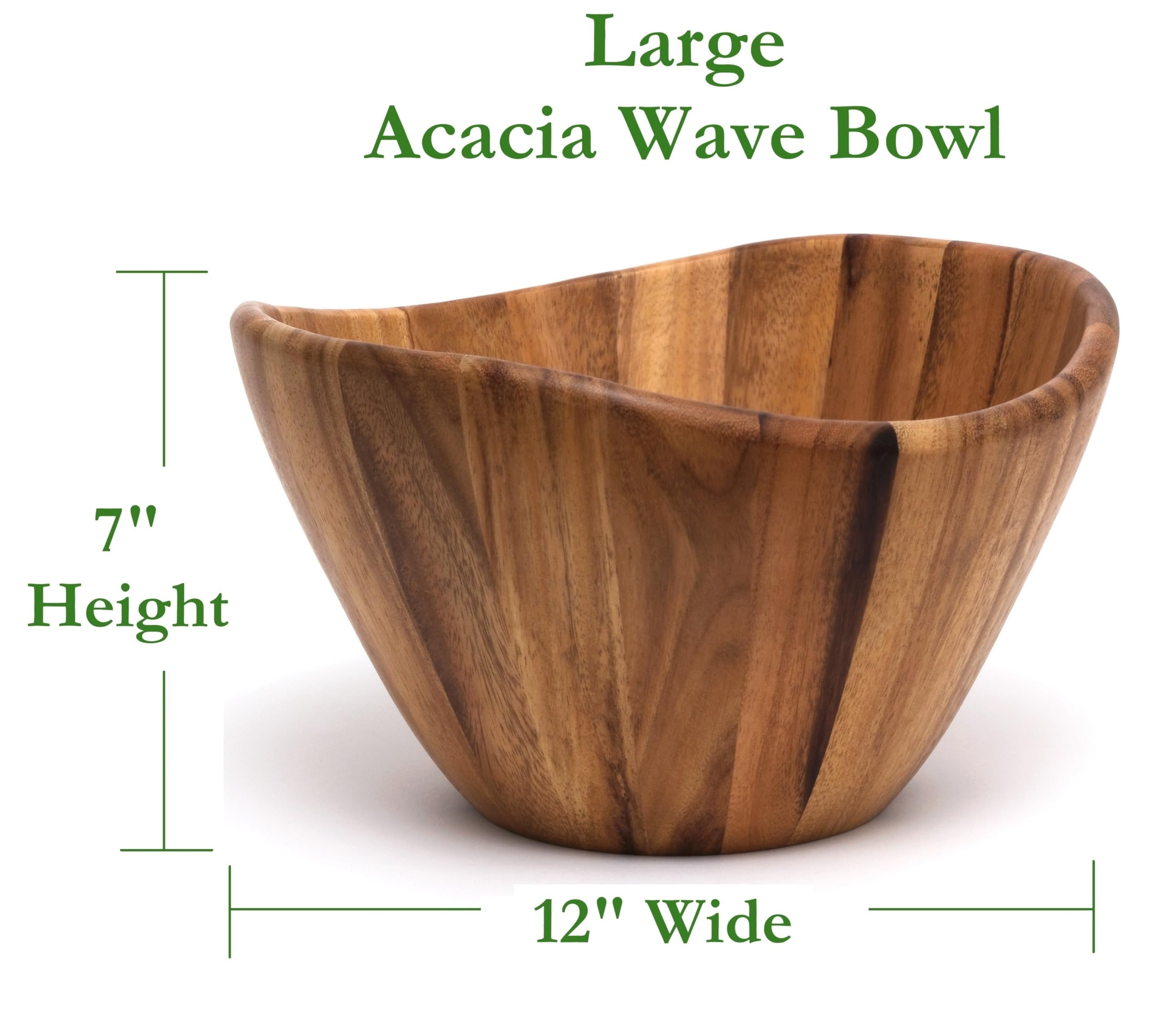 Lipper International Acacia Wave Bowl